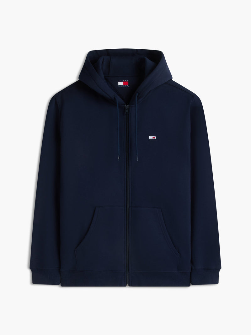 Regular Fit Brushed Fleece Hooded Zip Thru Sweatshirt
