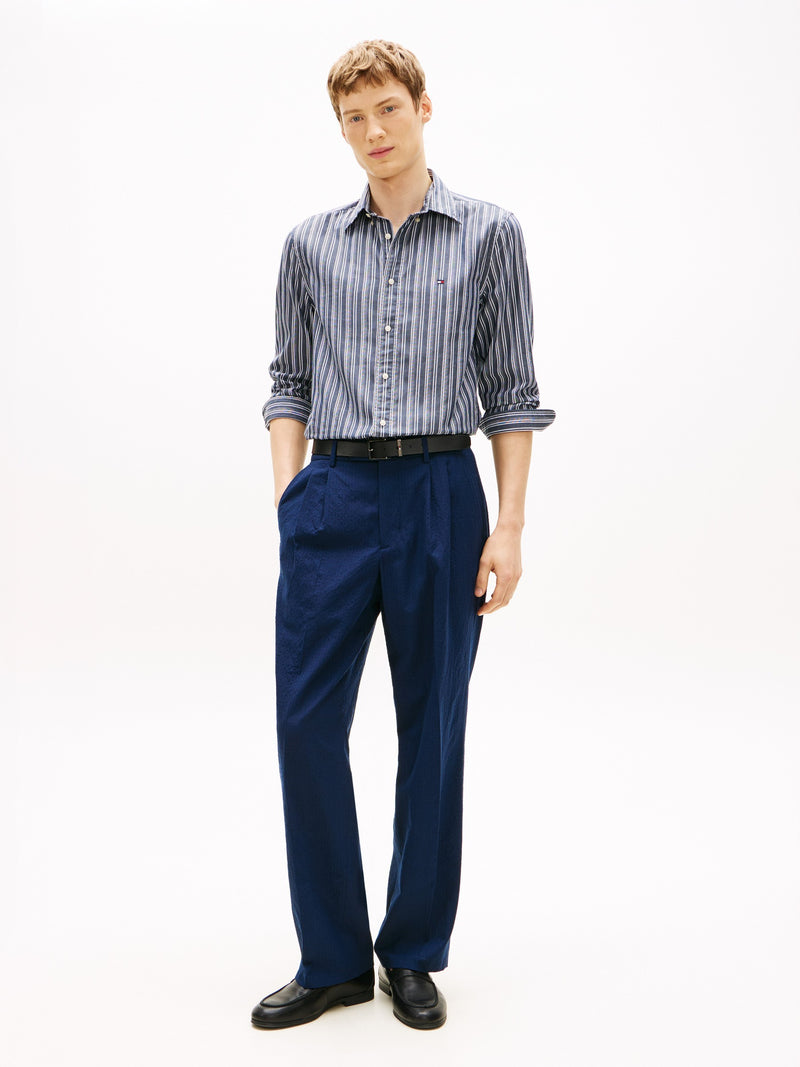 Regular Fit Stripe Poplin Shirt