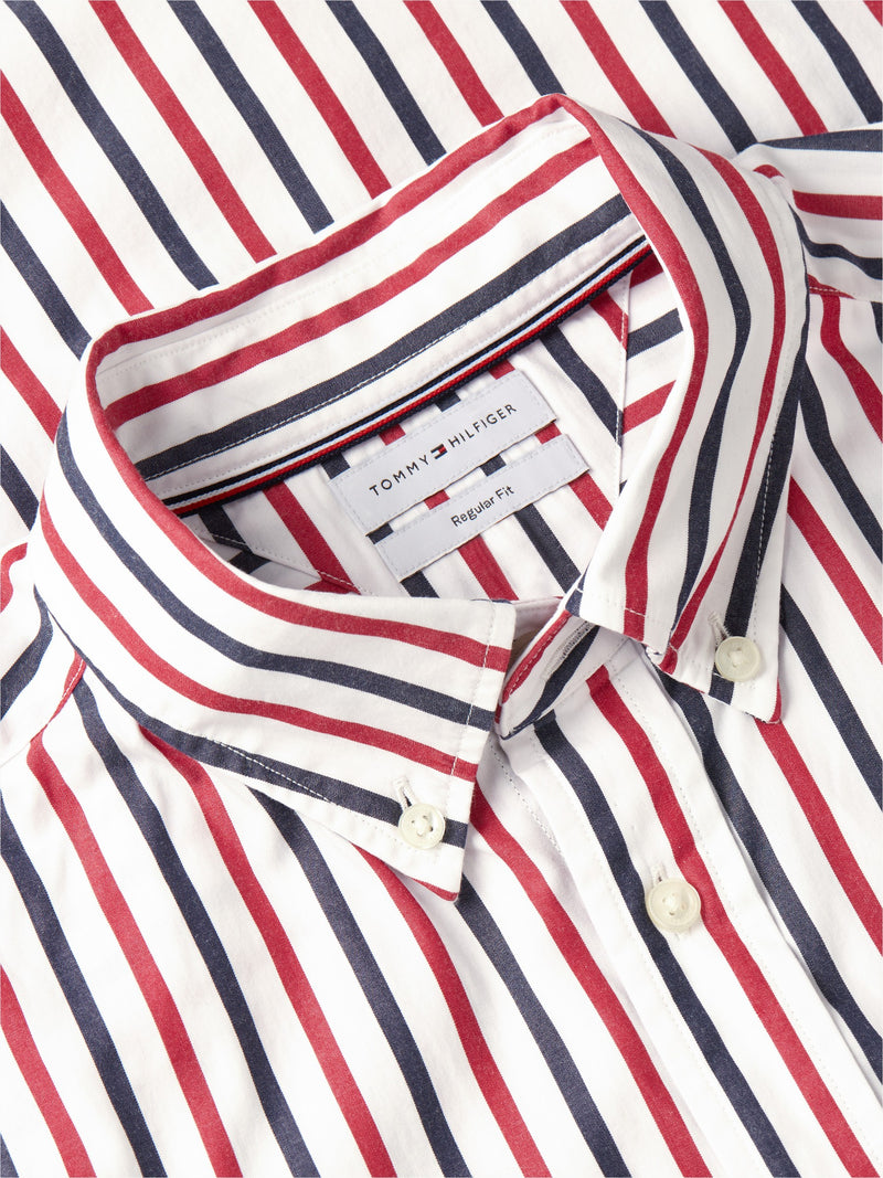 Regular Fit Stripe Poplin Shirt