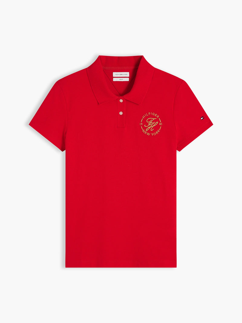 Solid Slim Fit Half Sleeve Pique Polo