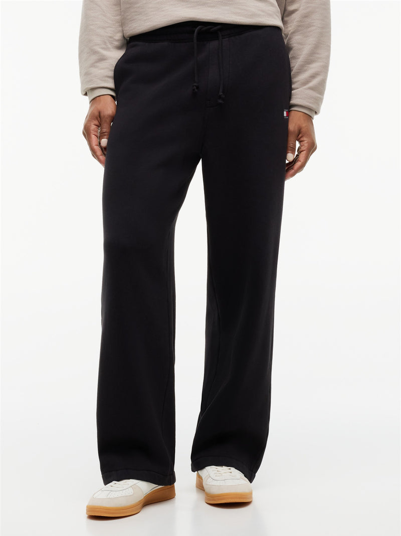 Men Regular Fleece Black Track Pant