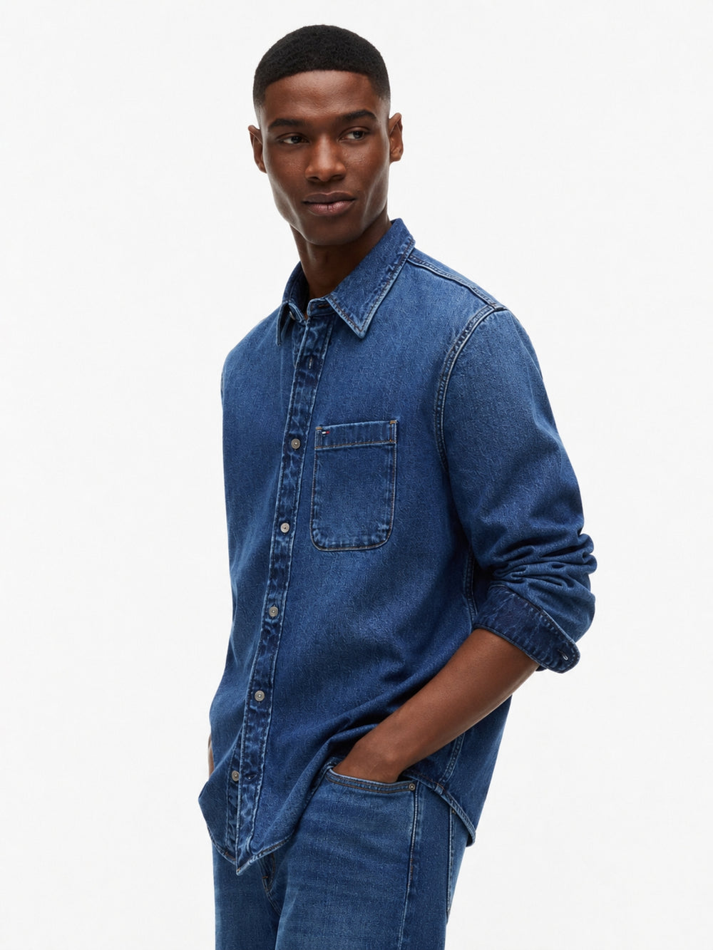 Regular Fit Washed Denim Shirt