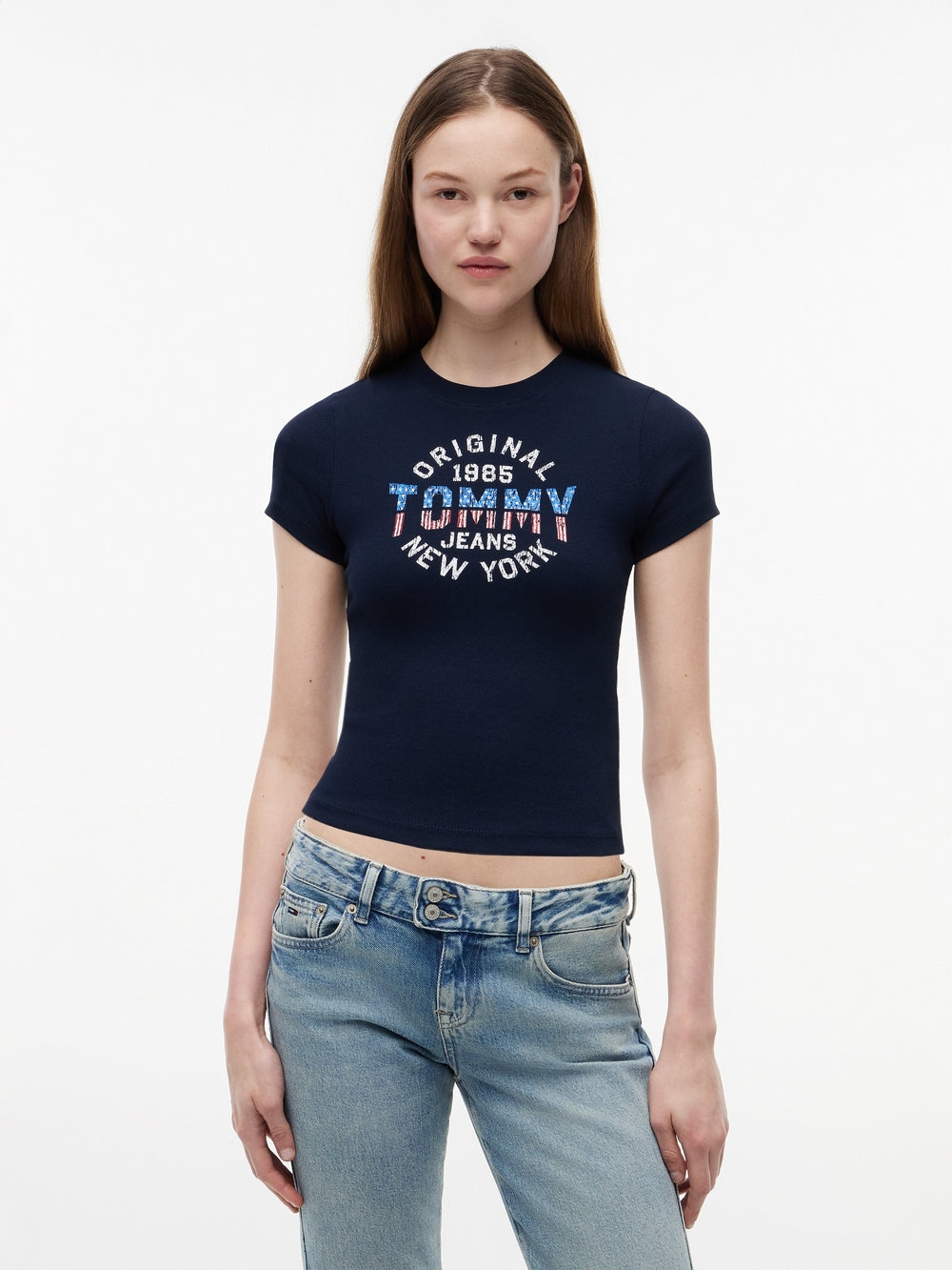 Solid Slim Fit Half Sleeve Ribbed T-Shirt