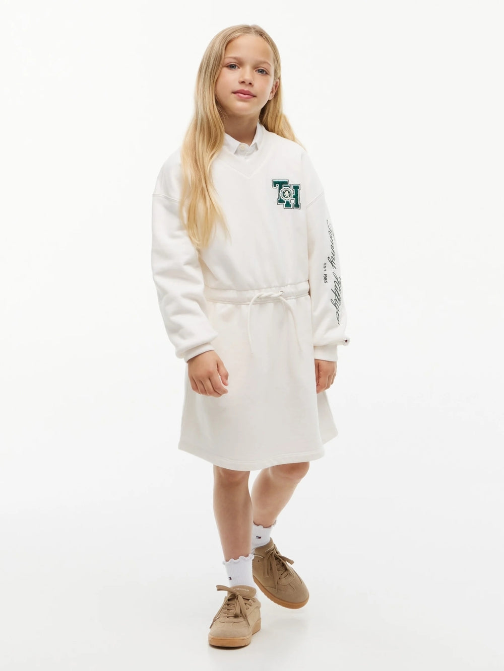 Half Sleeves Knee Length A-Line Dress