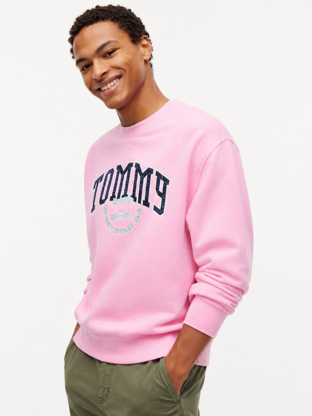 Relaxed Fit Terry Crew Neck Sweatshirt