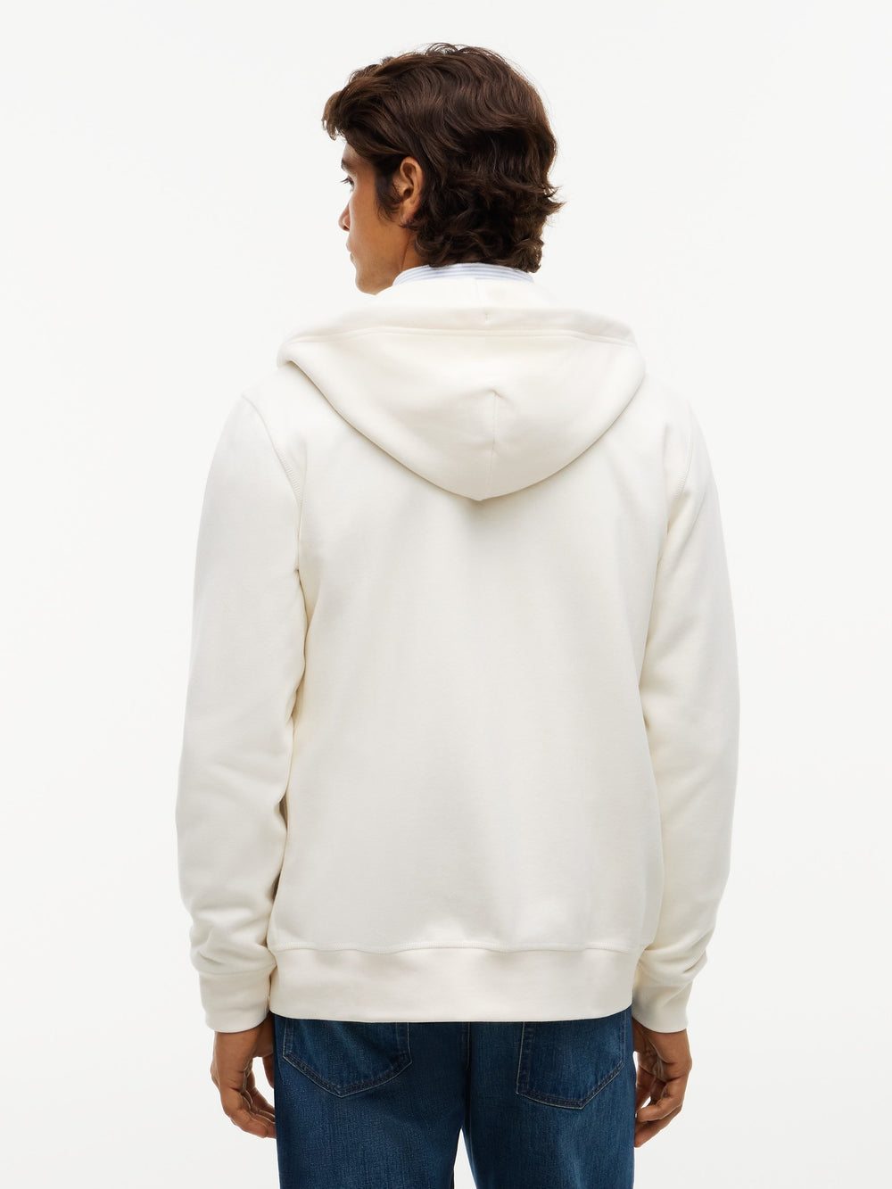 Zip Thru Solid Fleece Hoodie
