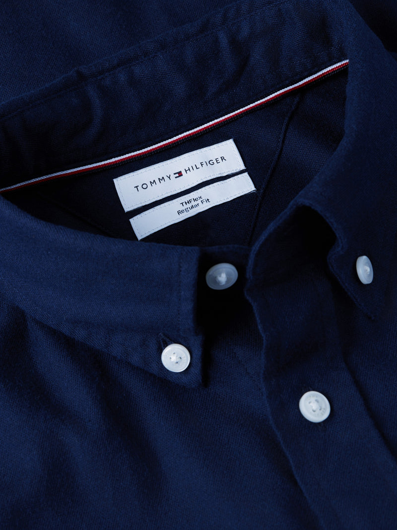Regular Fit Solid Flannel Shirt