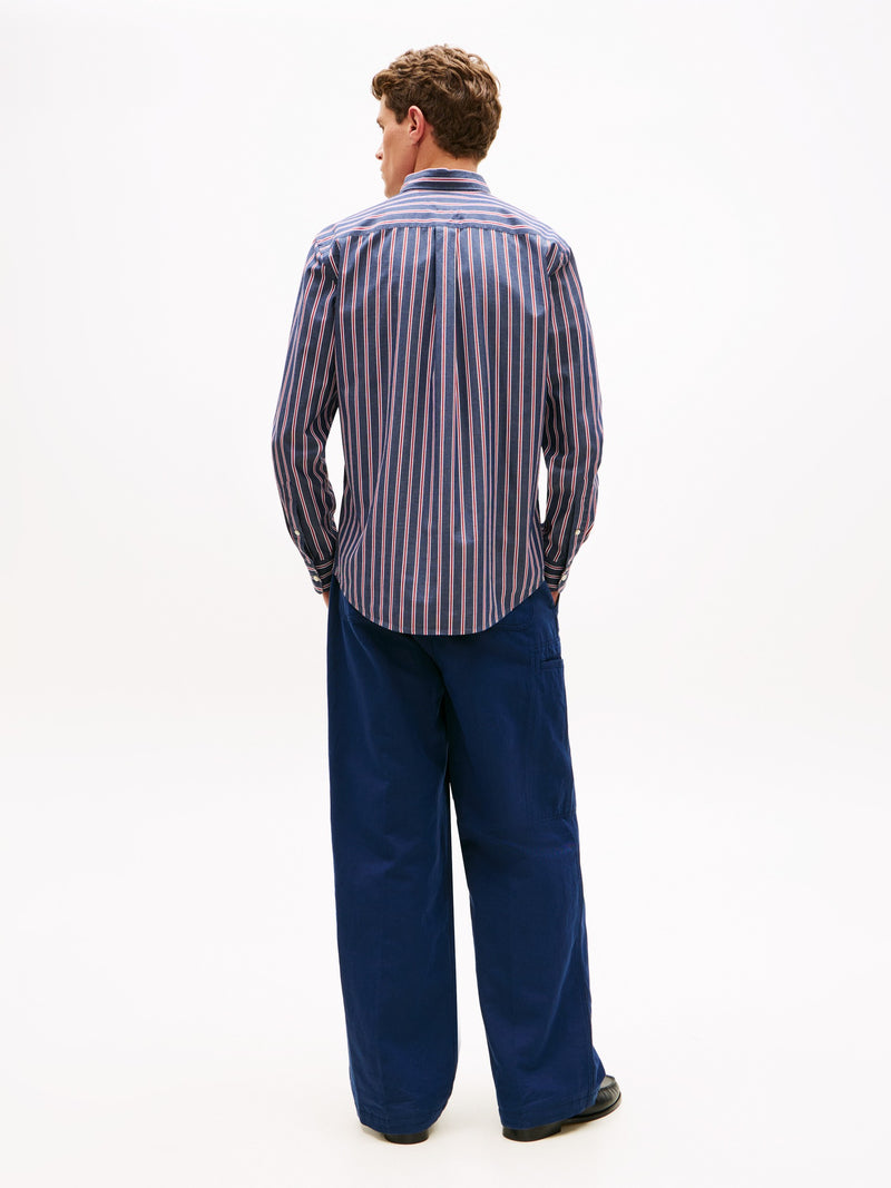 Regular Fit Stripe Poplin Shirt