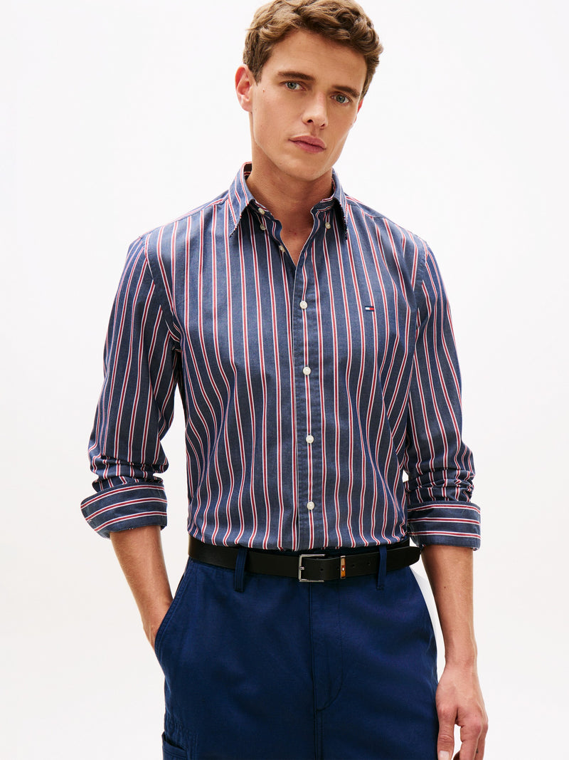 Regular Fit Stripe Poplin Shirt