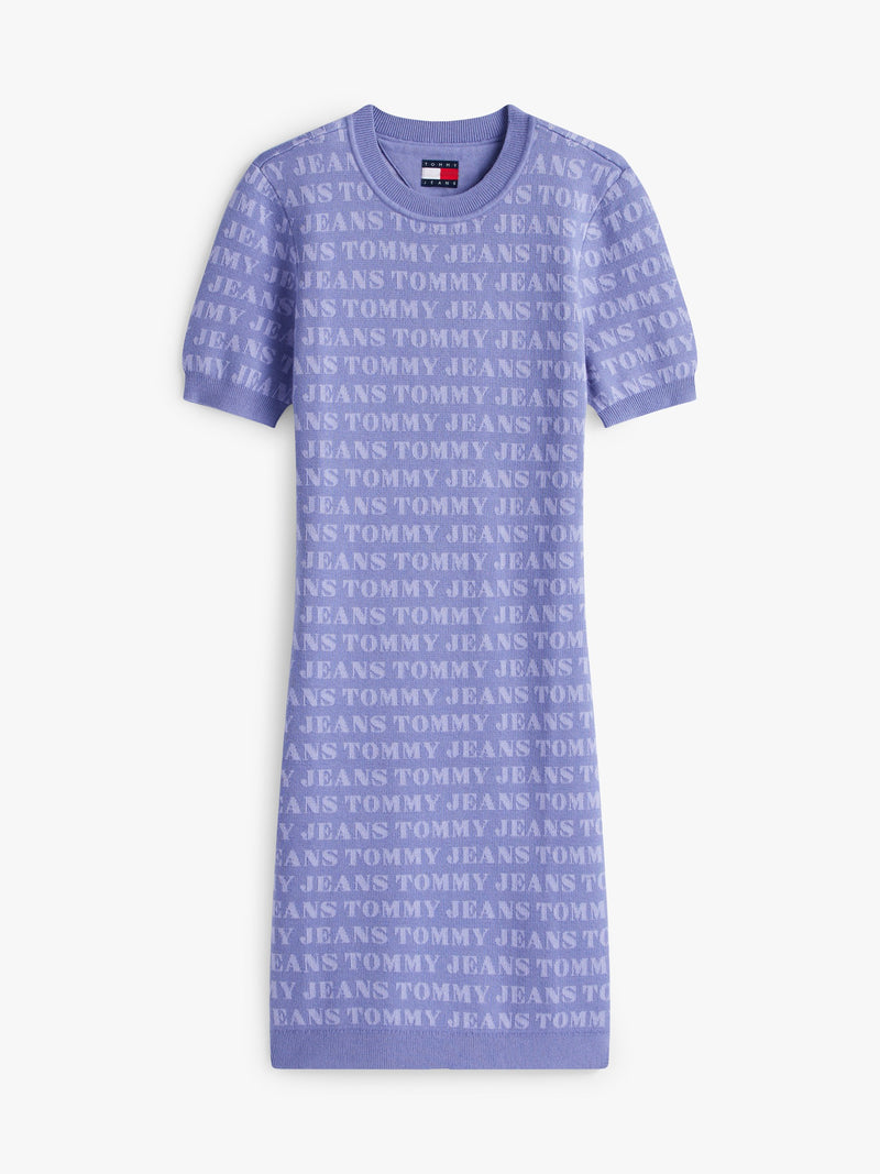 Short Sleeve Aop Sweater Bodycon Dress