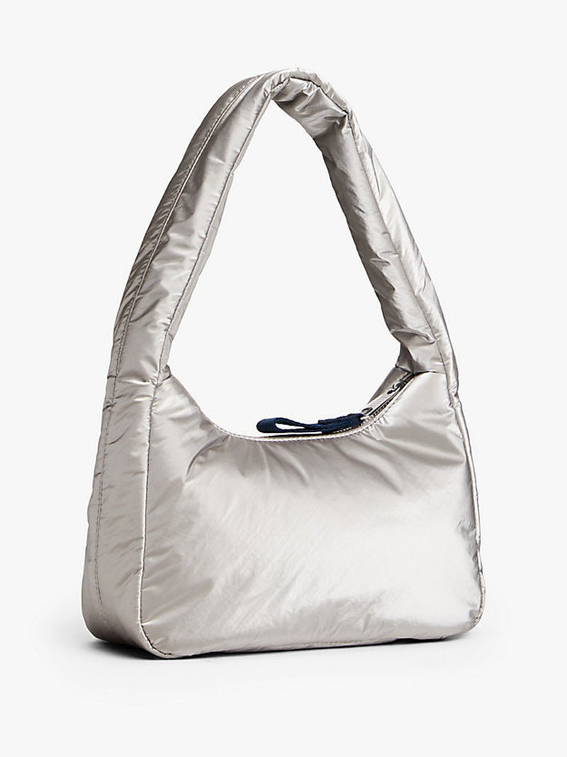 Solid Nylon Shoulder Bag