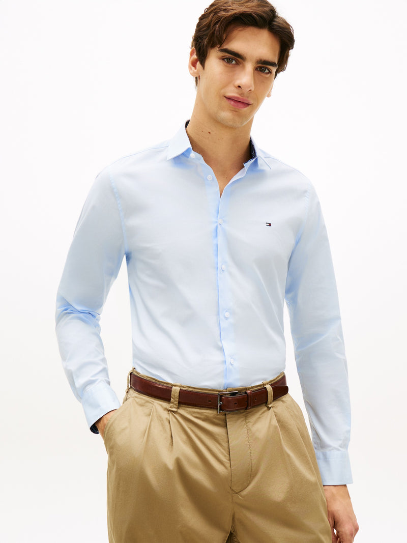 Slim Fit Solid Poplin Shirt