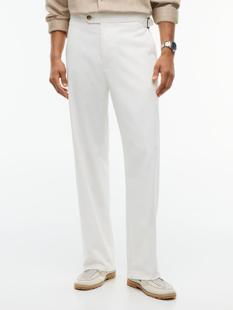 Men Relaxed Fit Pleated Twill Trouser