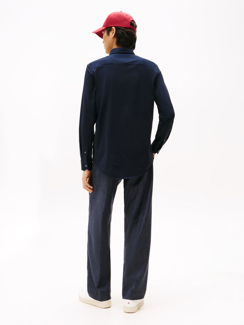Slim Fit Solid Knit Shirt