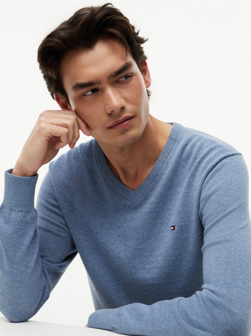 V Neck Solid Sweater
