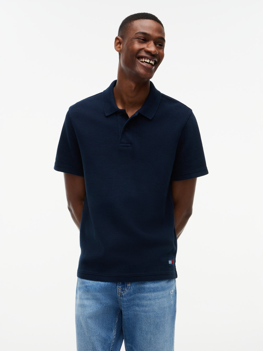 Regular Fit Waffle Polo