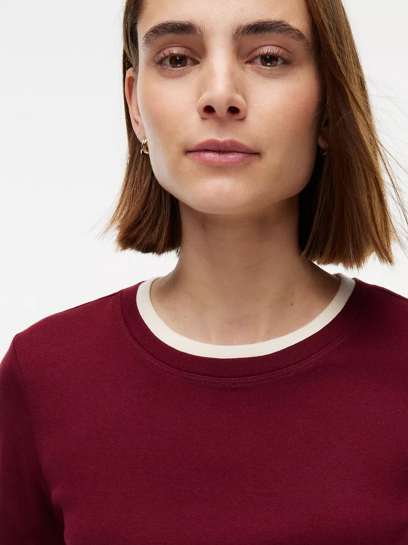 Solid Slim Fit Half Sleeve Ribbed T-Shirt