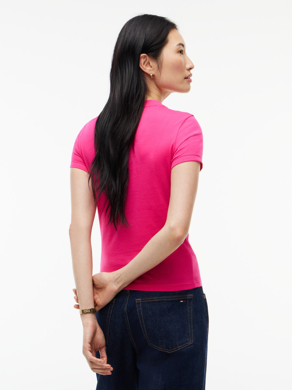 Solid Slim Fit Half Sleeve Cotton Jersey T-Shirt