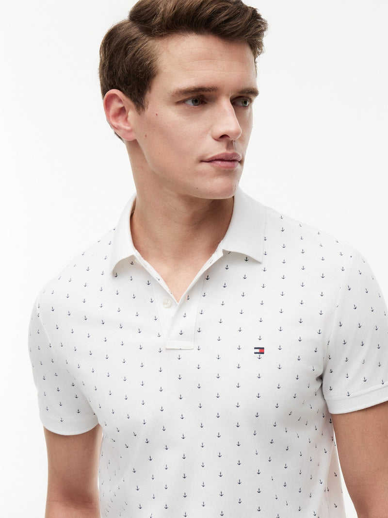 Regular Fit Printed Interlock Polo