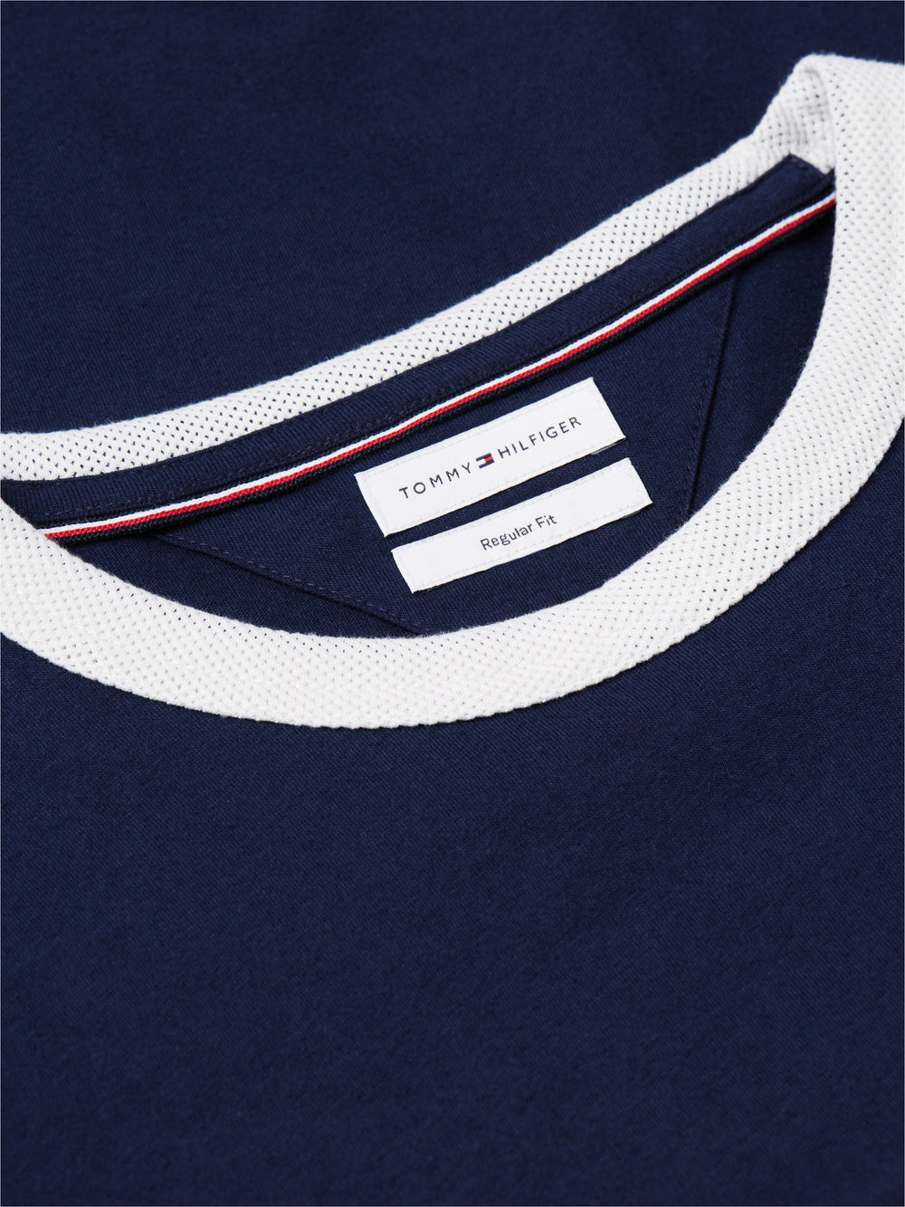 Regular Fit Mesh Neck Tshirt