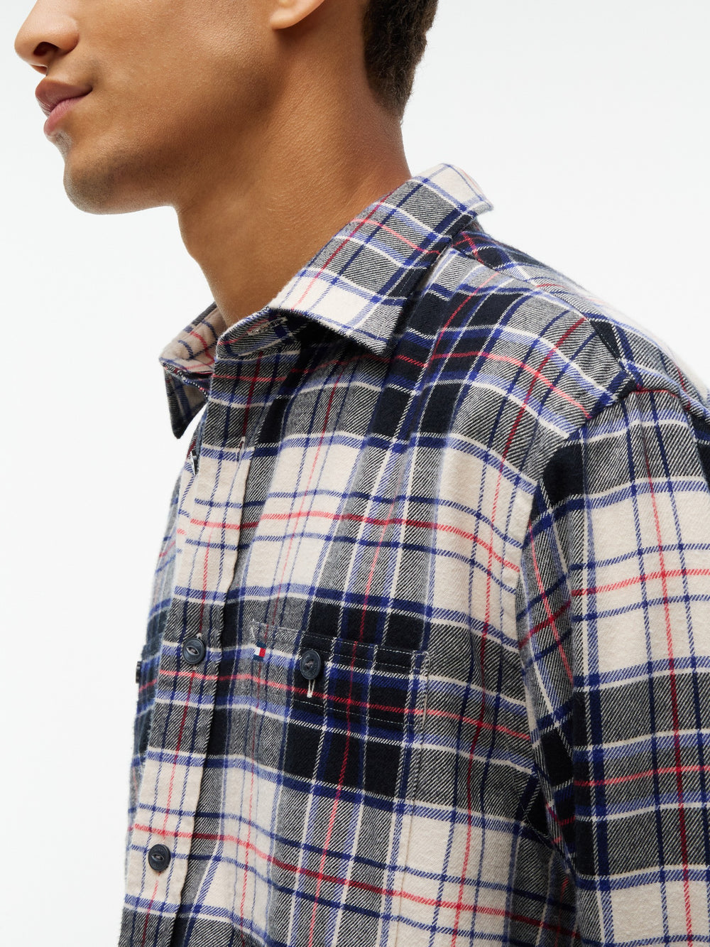 Oversized Fit Check Flannel Shirt