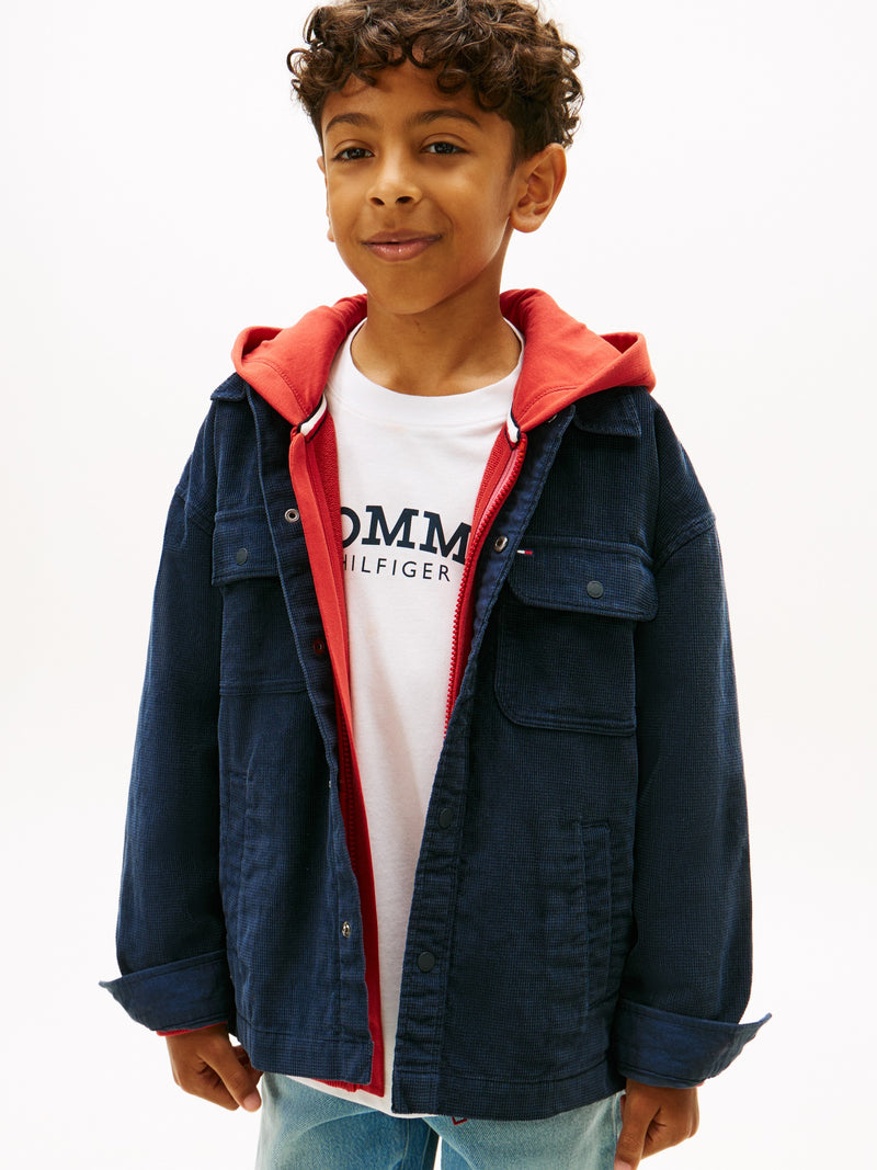 Kids Corduroy Solid Shirt