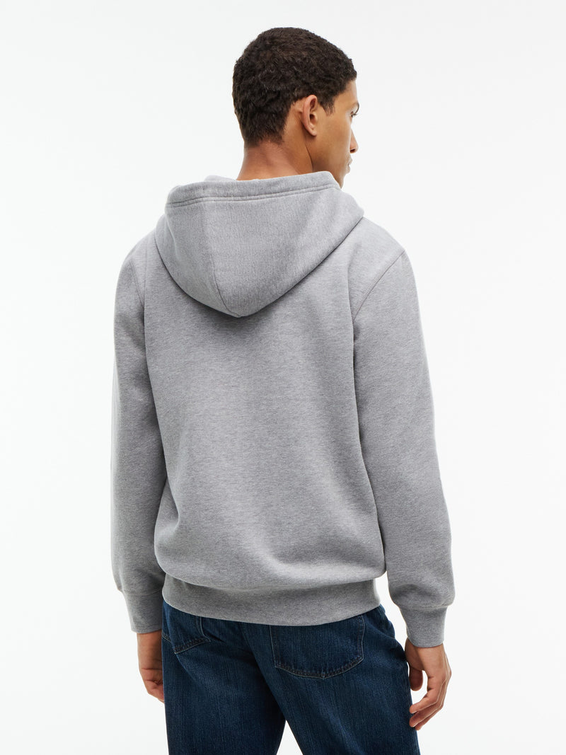 Zip Thru Solid Fleece Hoodie