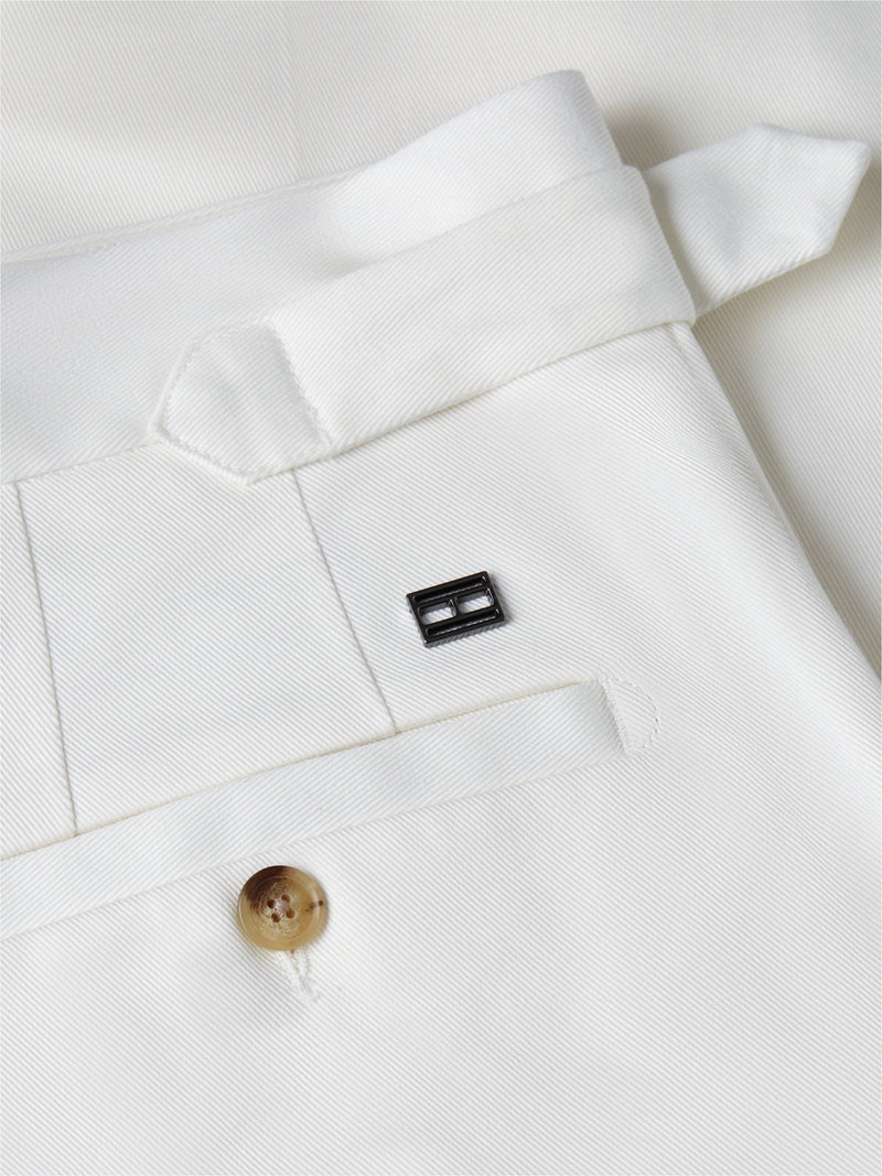 Men Relaxed Fit Pleated Twill Trouser