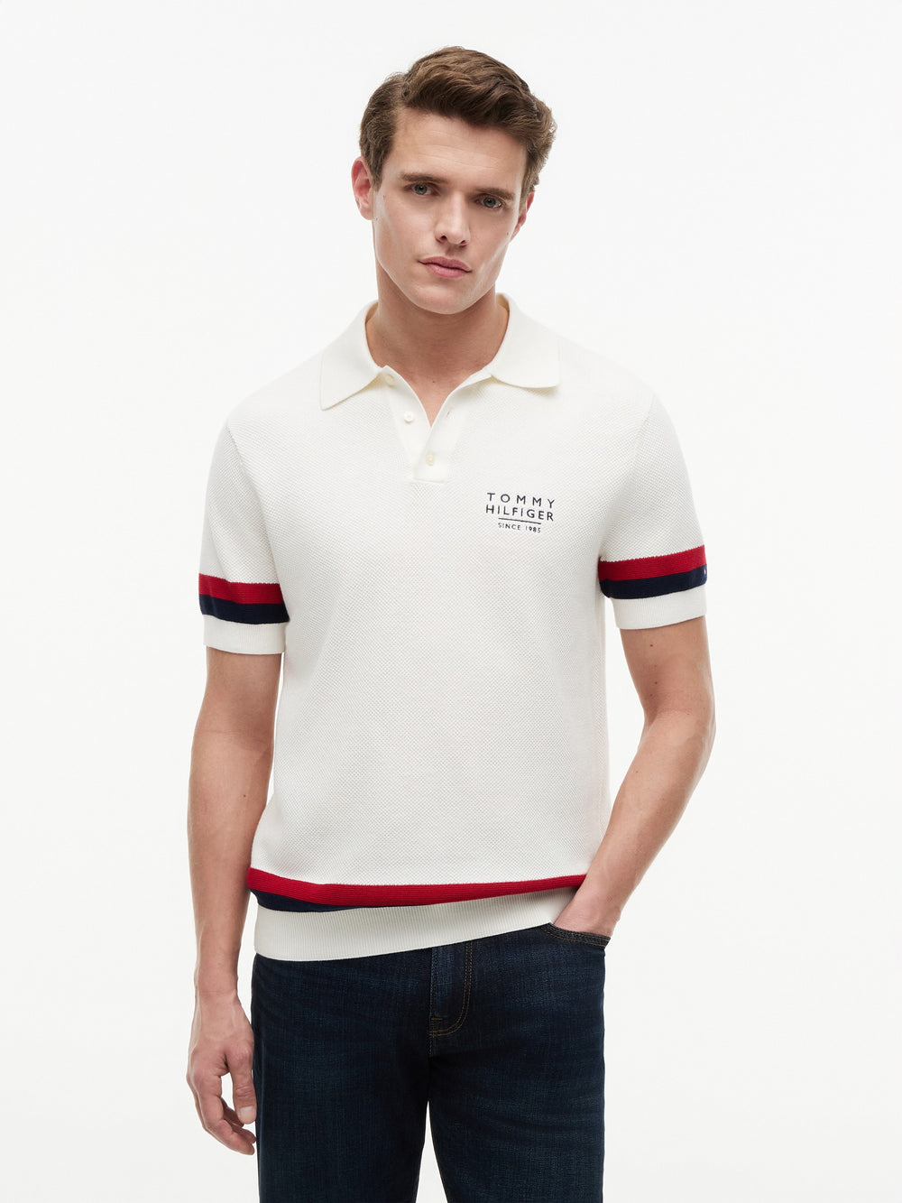 Regular Fit Flat Knit Polo