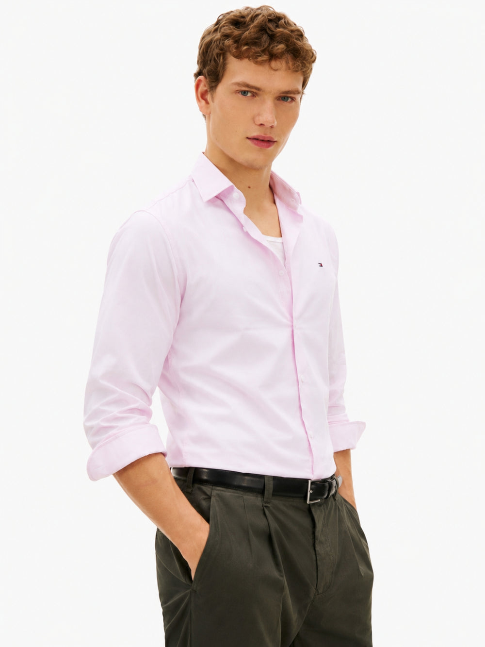 Slim Fit Stripe Poplin Shirt