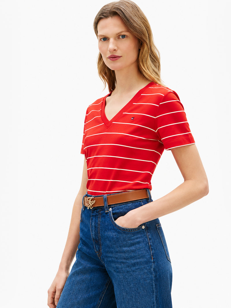 Stripe Slim Fit Half Sleeve Cody T-Shirt