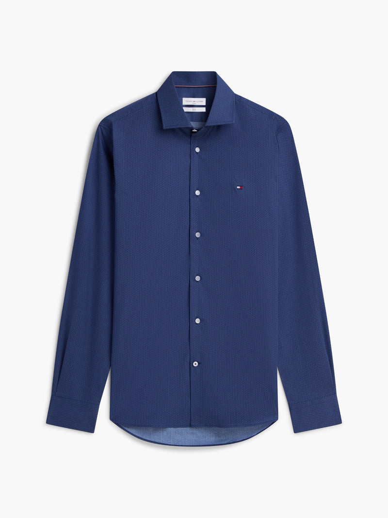 Slim Fit Print Poplin Shirt