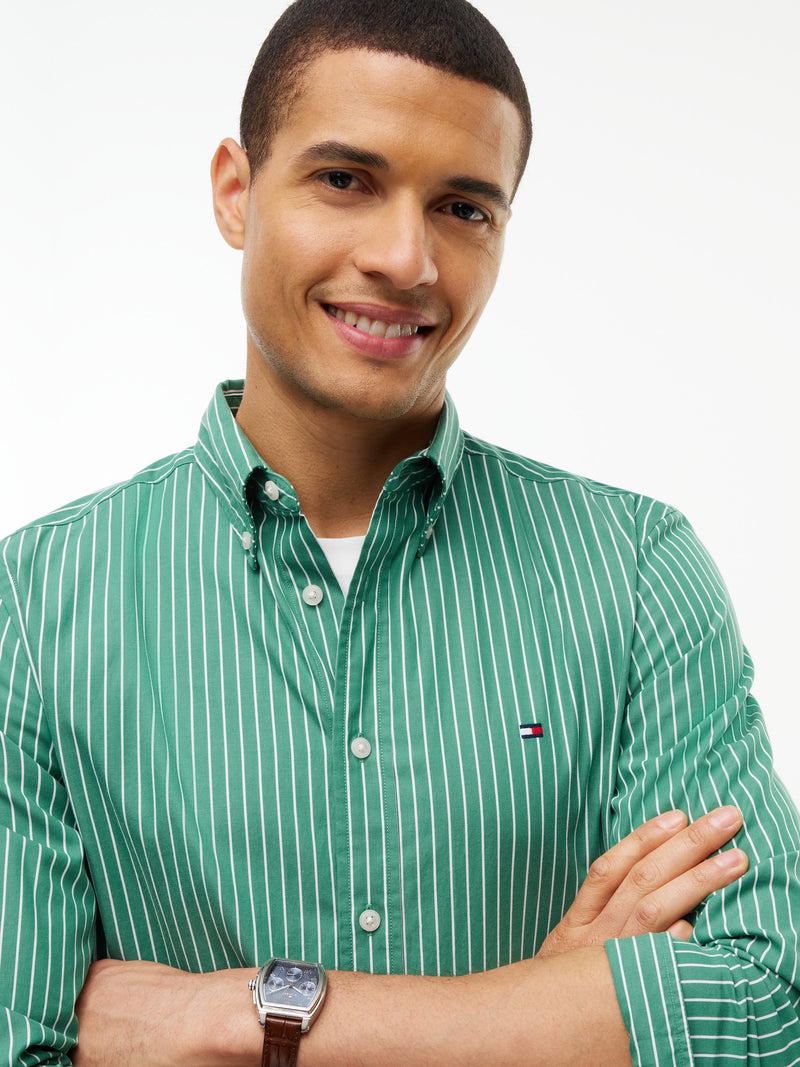 Regular Fit Stripe Poplin Shirt