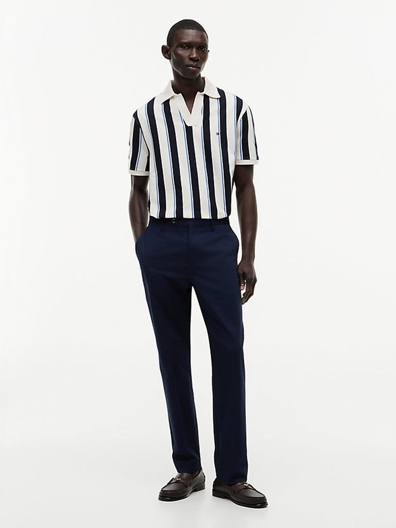 Johnny Collar Crepe Polo