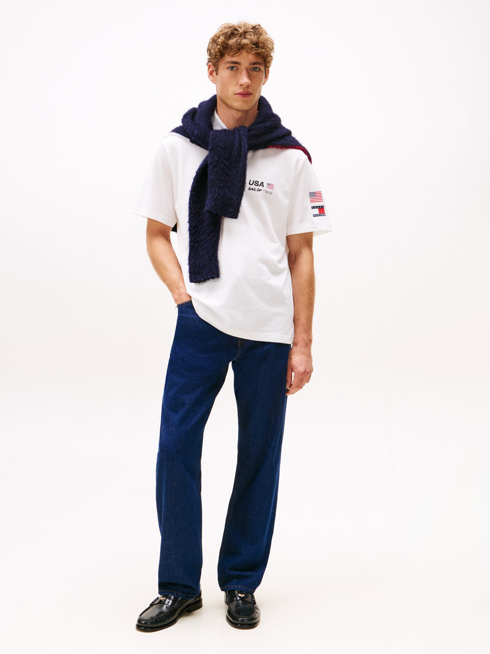 Relaxed Fit 1/4 Zip Polo