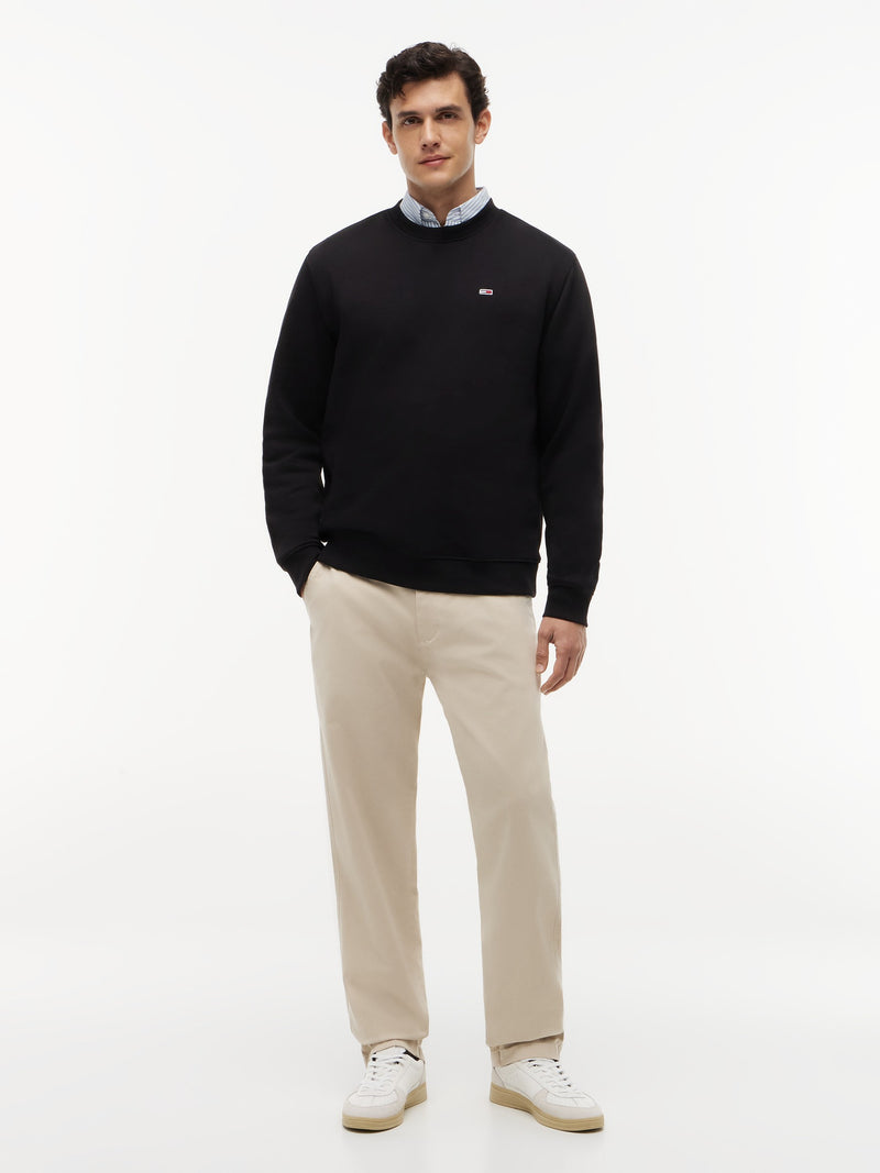 Regular Fit Brushed Fleece Crew Neck Sweatshirt