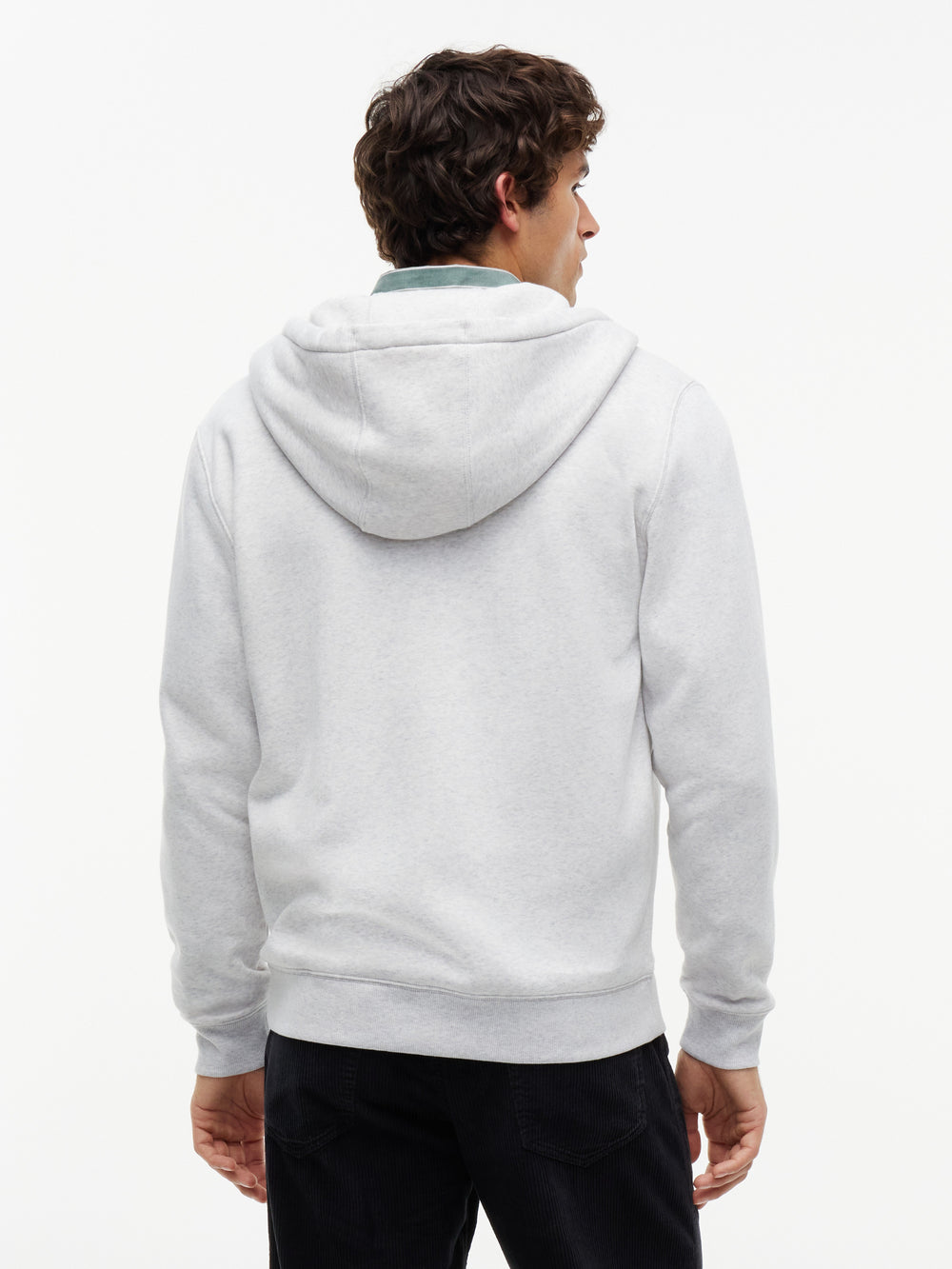 Regular Fit Brushed Fleece Hooded Zip Thru Sweatshirt