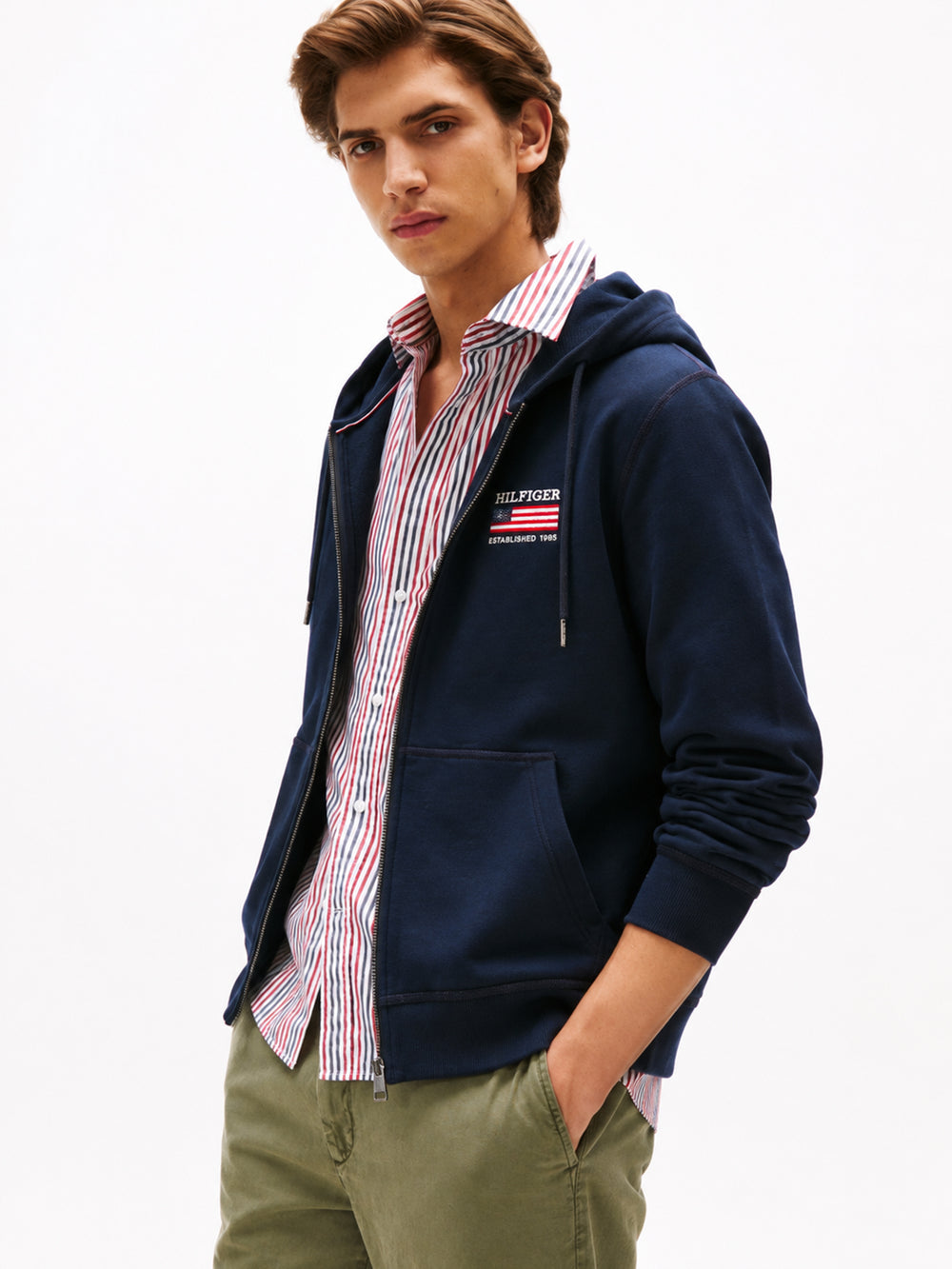 Regular Fit Zip Thru Hoodie