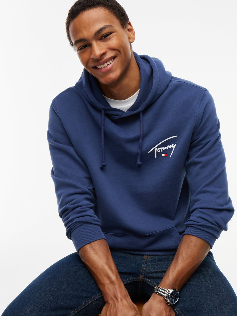 Regular Fit Suede Terry Hooded Sweatshirt