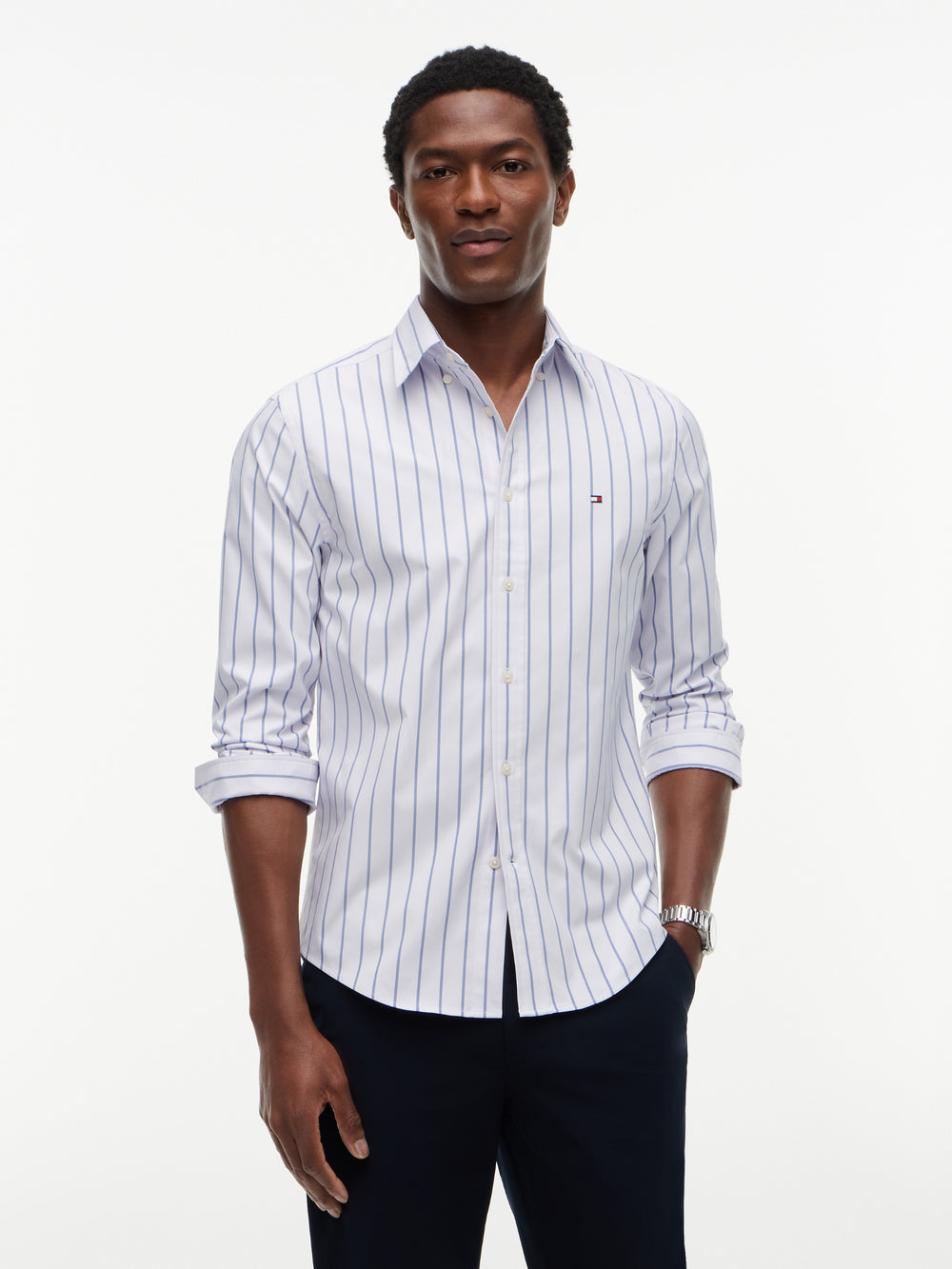 Regular Fit Stripe Performance Shirt