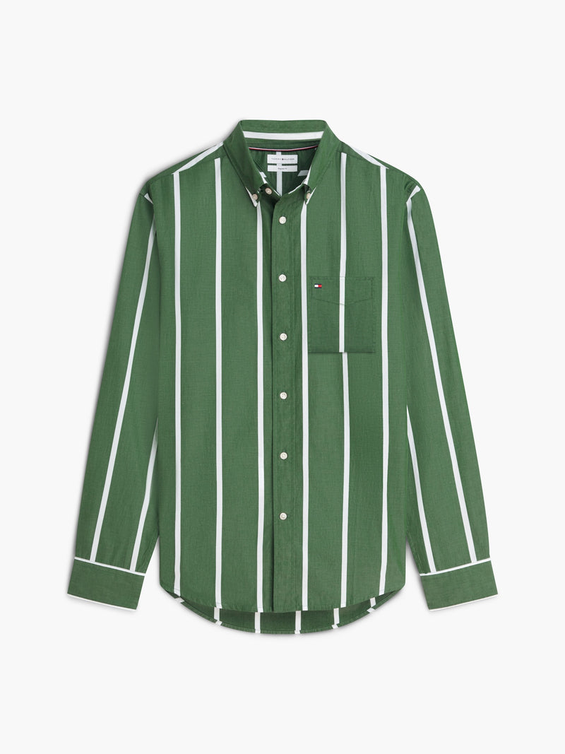Regular Fit Stripe Poplin Shirt