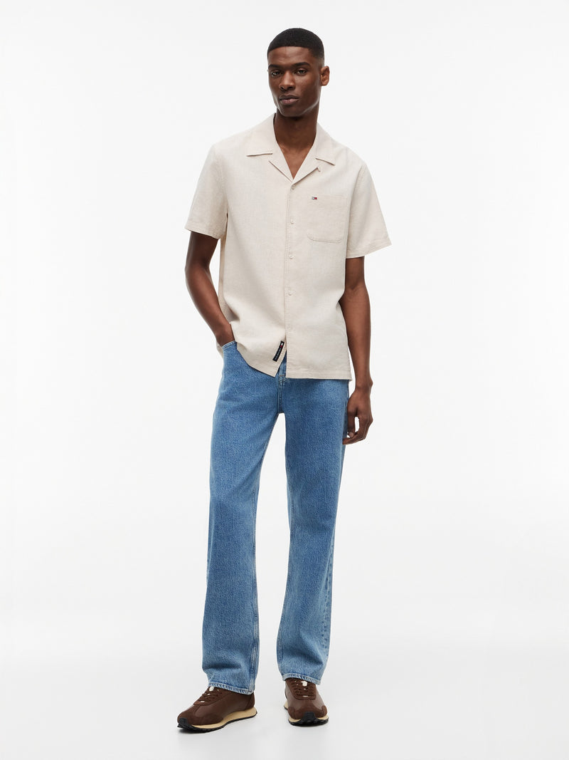 Regular Fit Solid Linen Blends Shirt