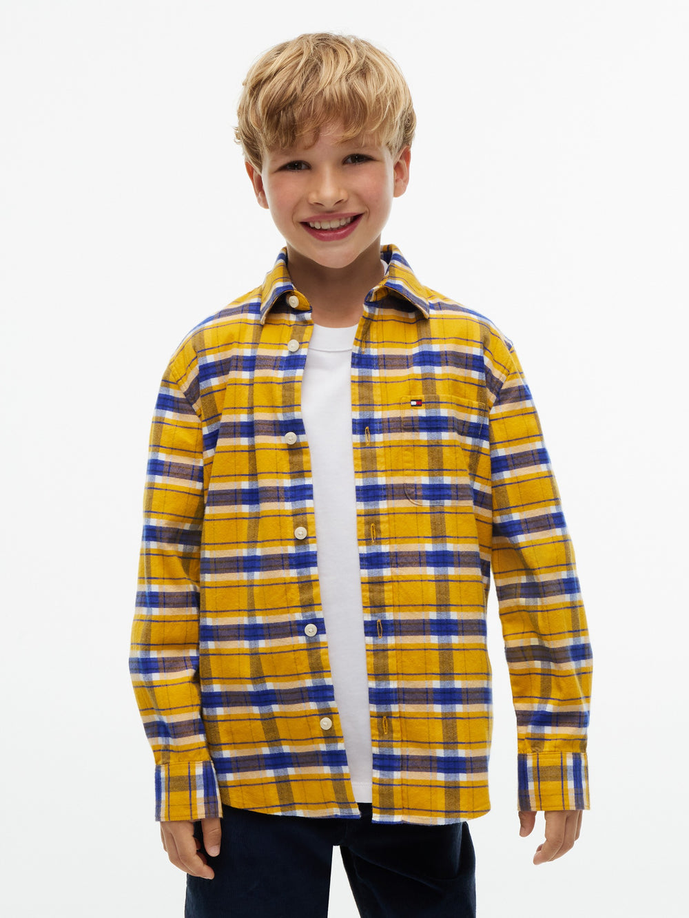 Kids Stretch Check Shirt
