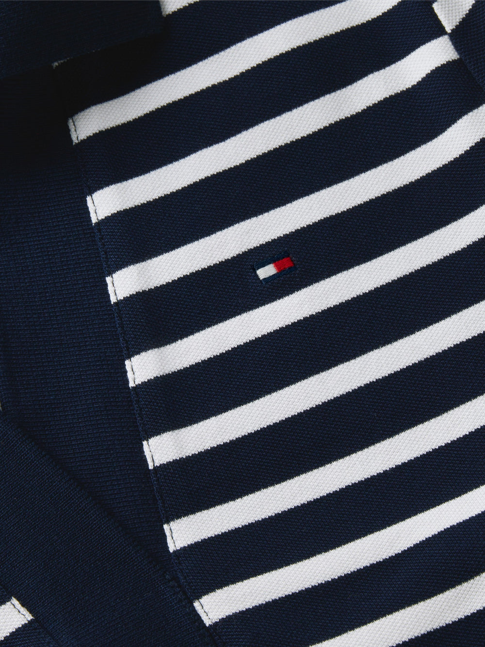 Half Sleeve Stripe Cotton Blend Bodycon Polo Dress
