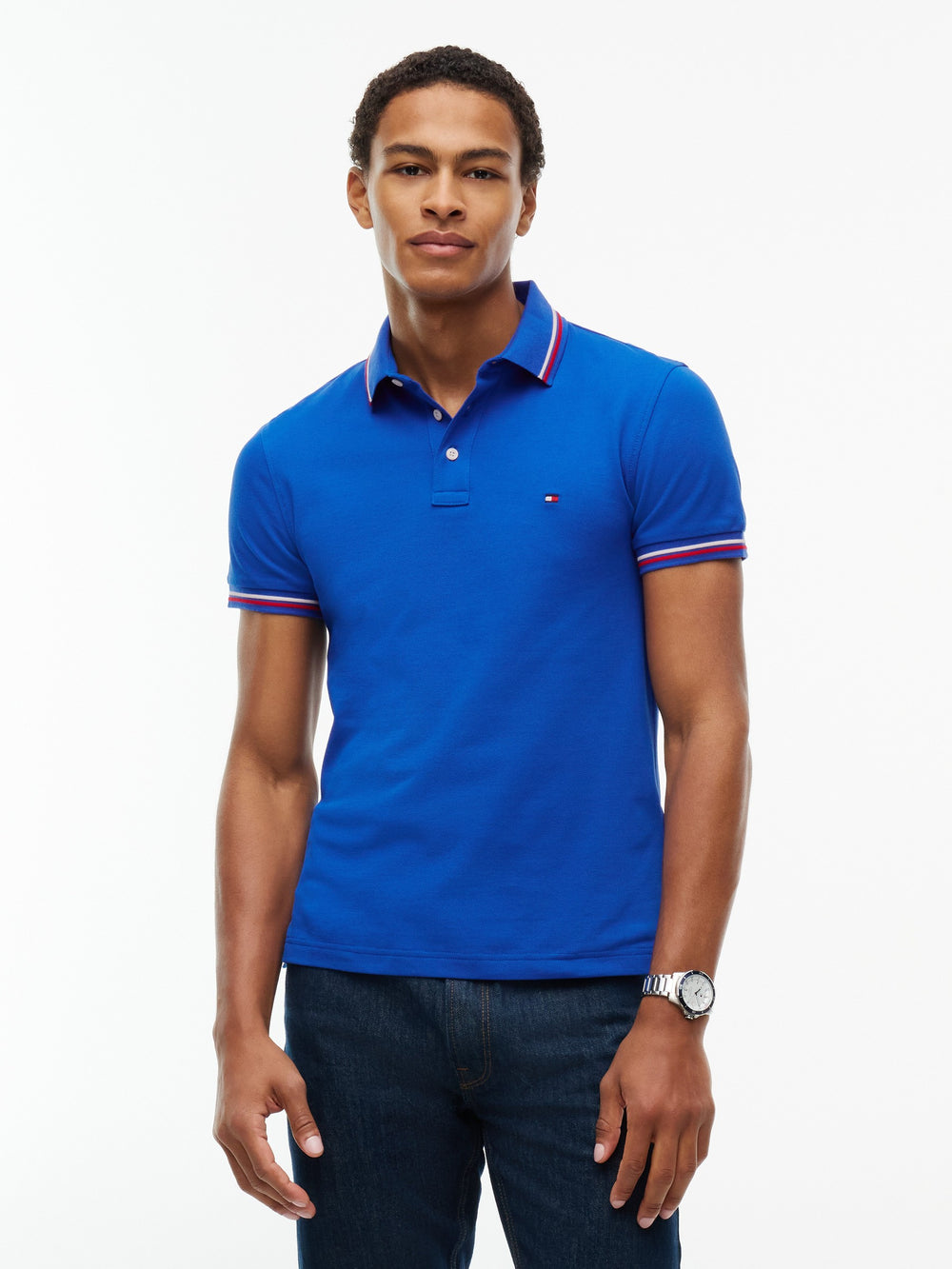 Slim Fit Collar Tipped Polo
