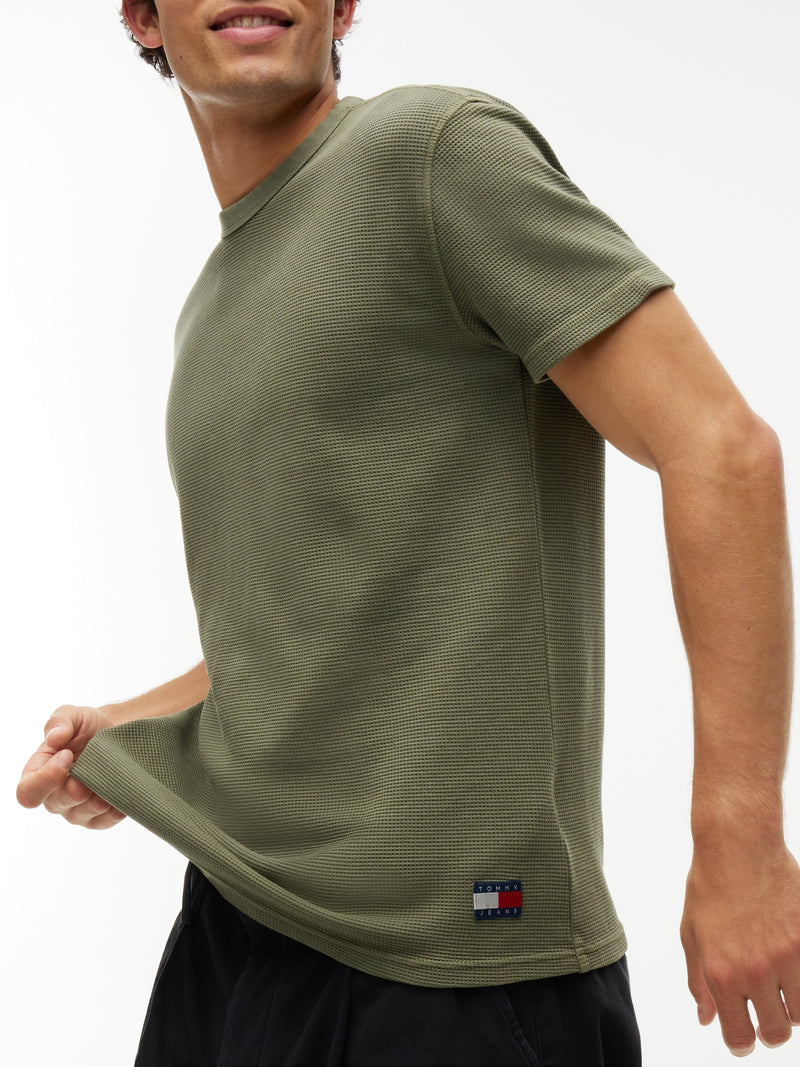 Regular Fit Washed Waffle T-Shirt