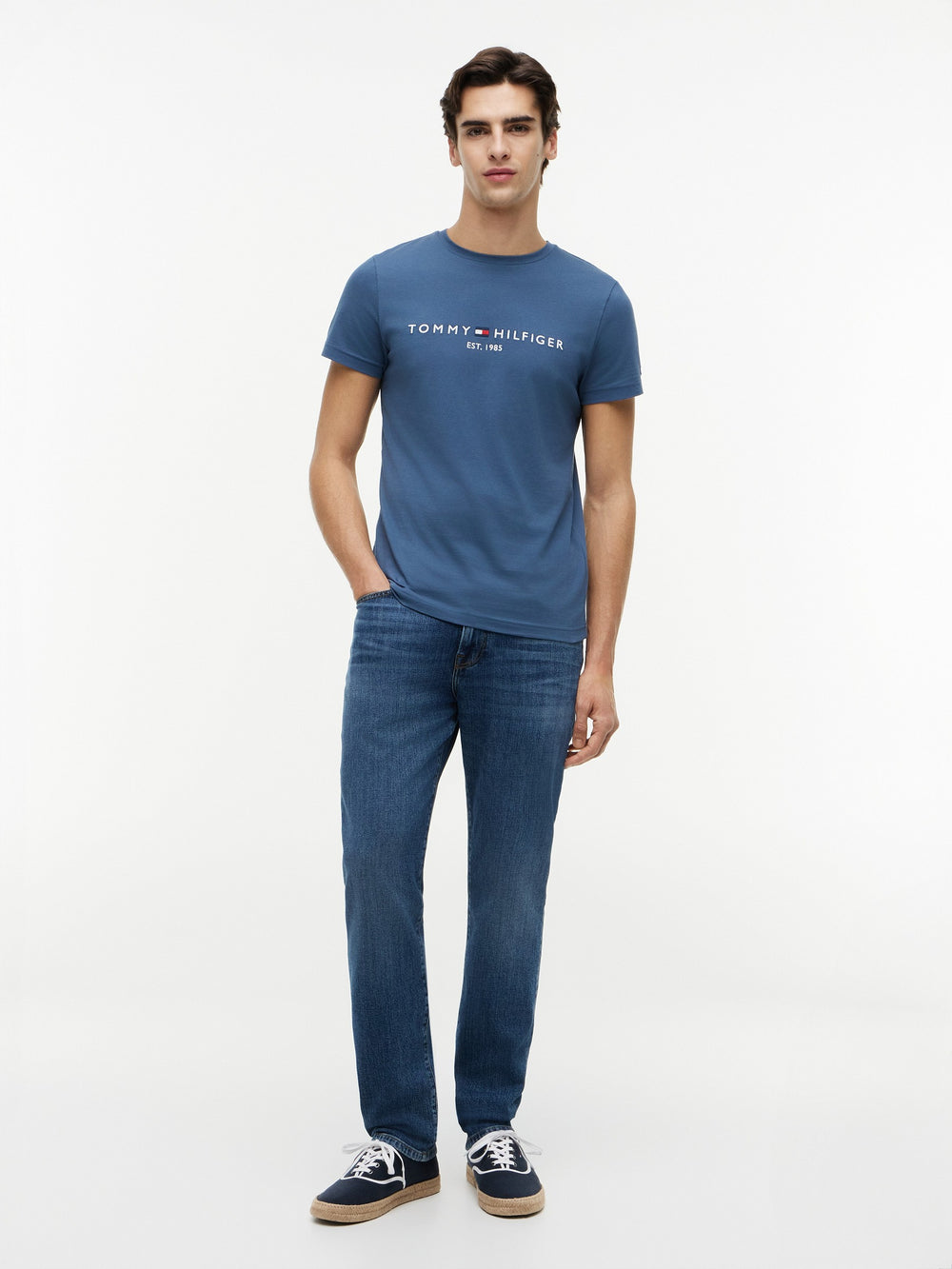 Slim Fit Chest Logo Jersey Tshirt