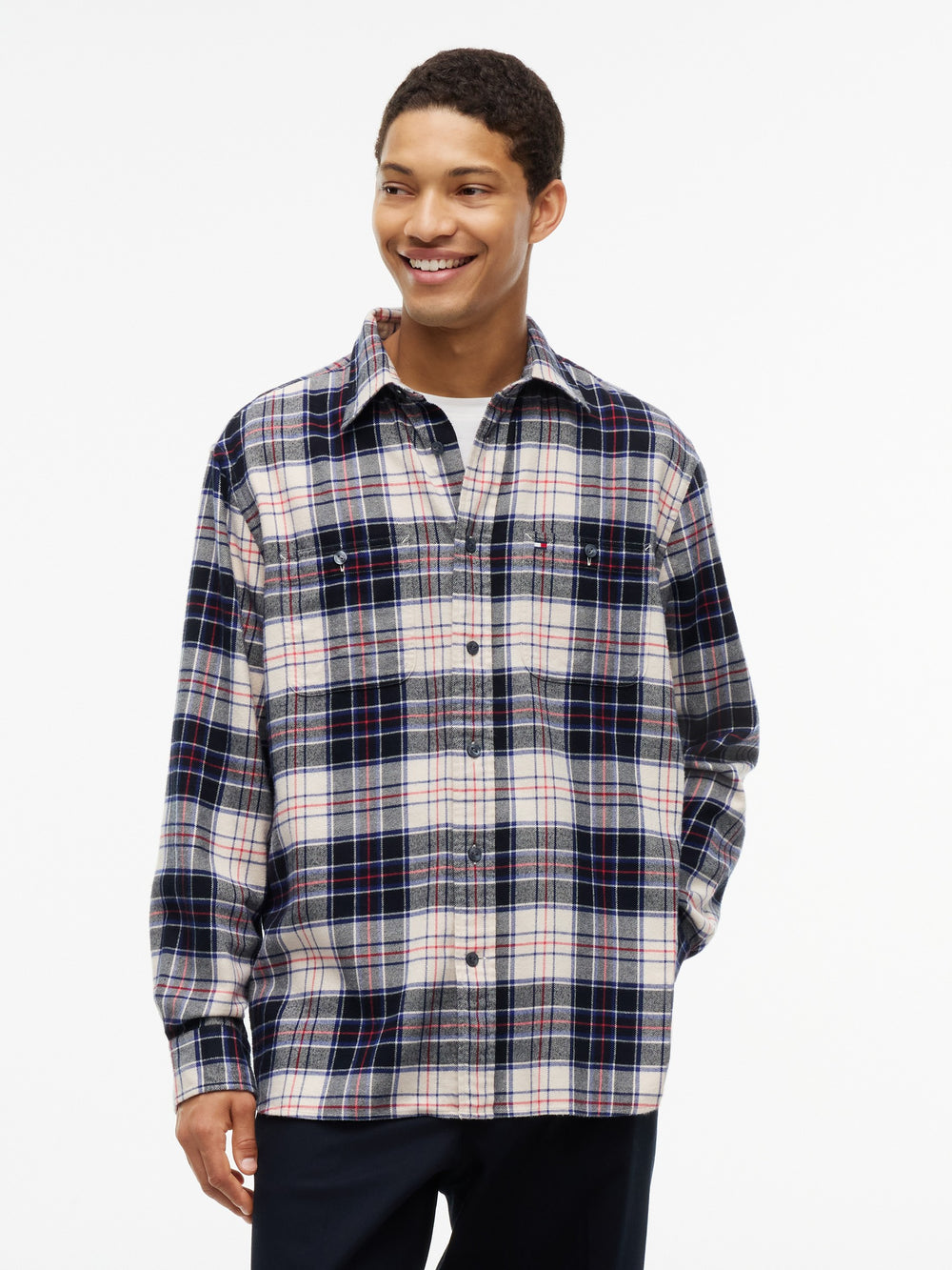 Oversized Fit Check Flannel Shirt