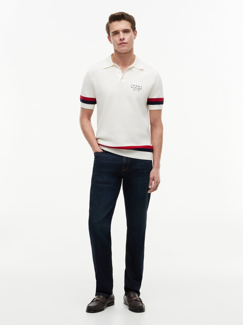 Regular Fit Flat Knit Polo