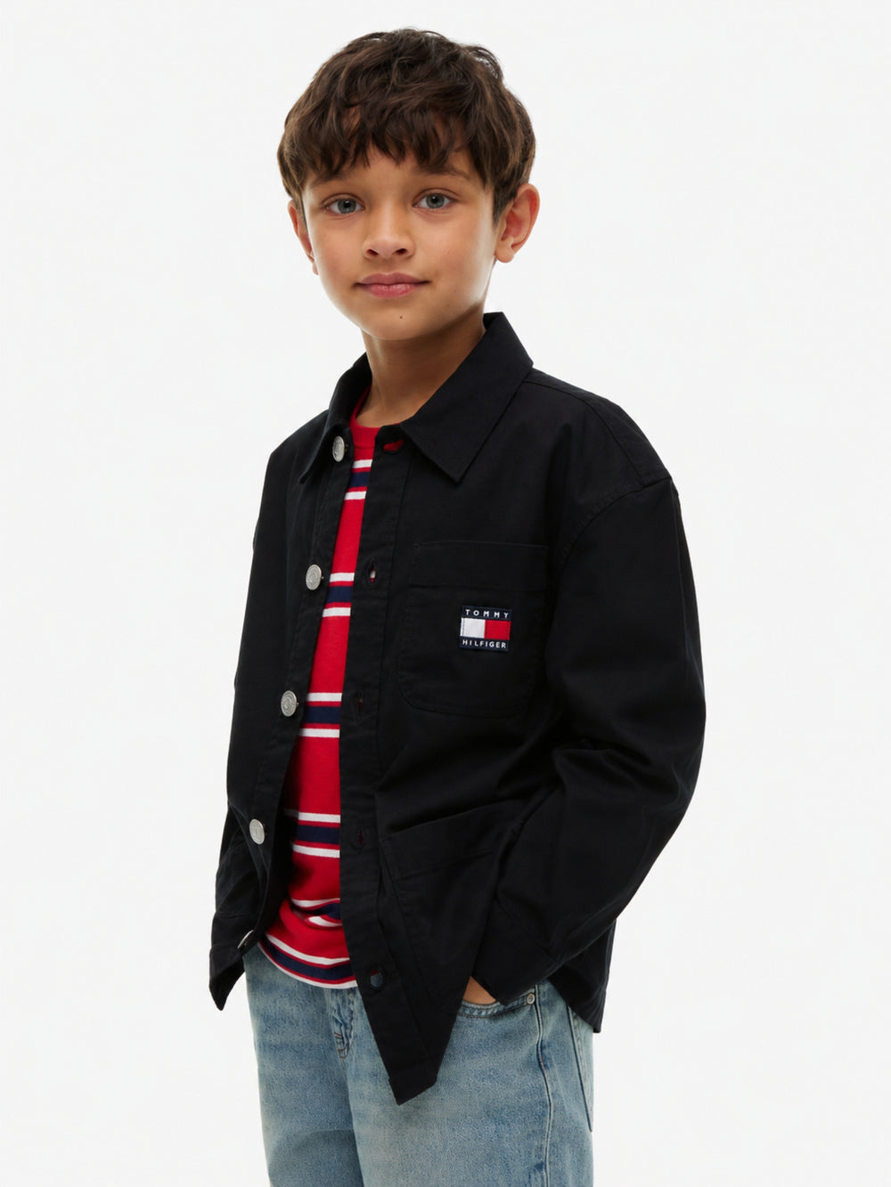 Kids Stretch Solid Shirt